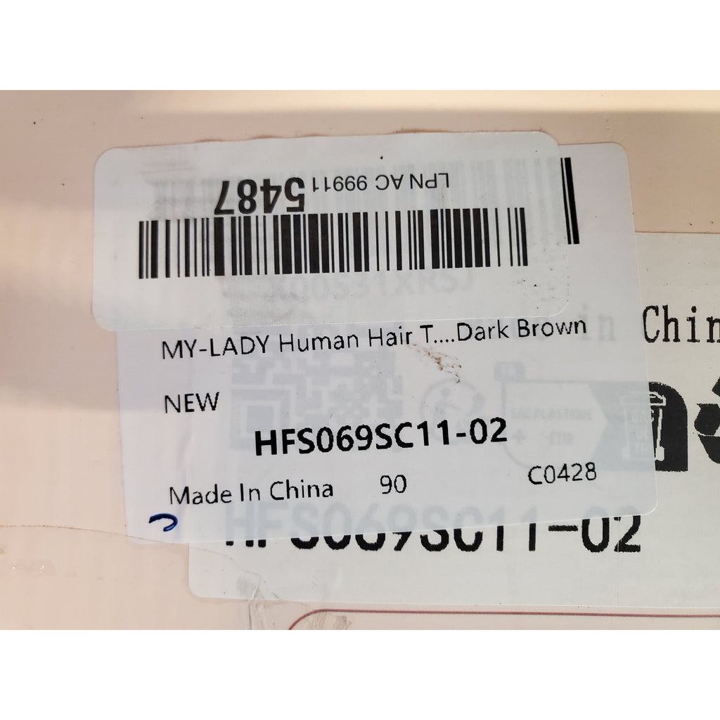 MY-LADY Human Hair Topper Dark Brown Clip In Thinning Hair Piece