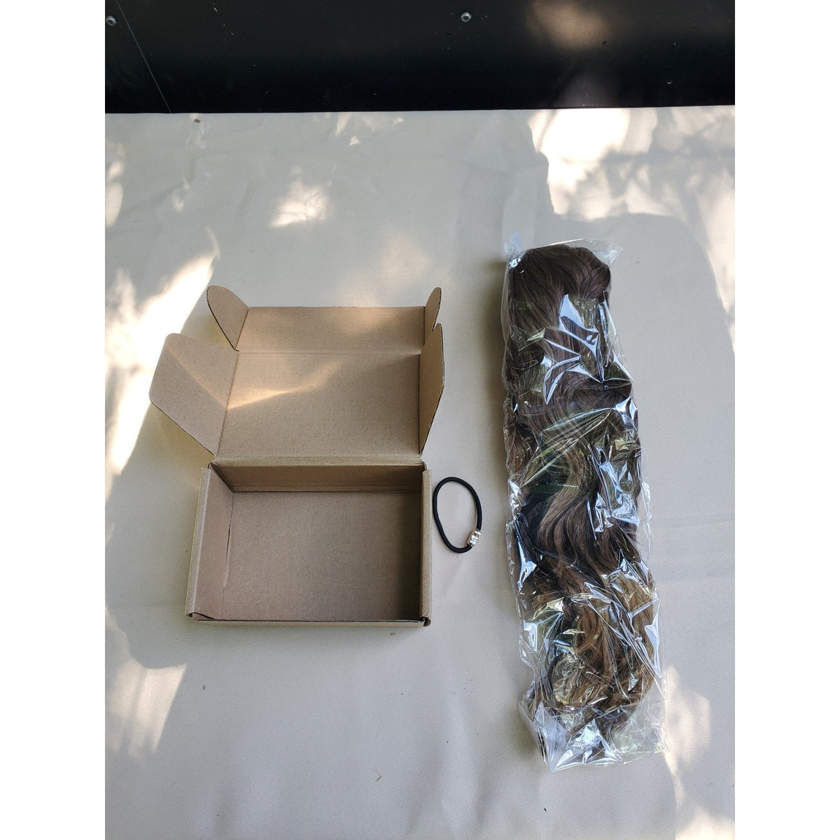 Lonai 18" Ponytail Hair Extension Claw Clip Wavy Curly Messy Long Brown