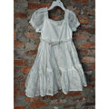 Joie Girls Dress 4-5T White Floral Puff Sleeve Belted Summer Occasion