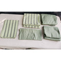 CGK Linens Twin XL Sheet Set Sage Green Striped Solid Polyester Bedding OEKO TEX