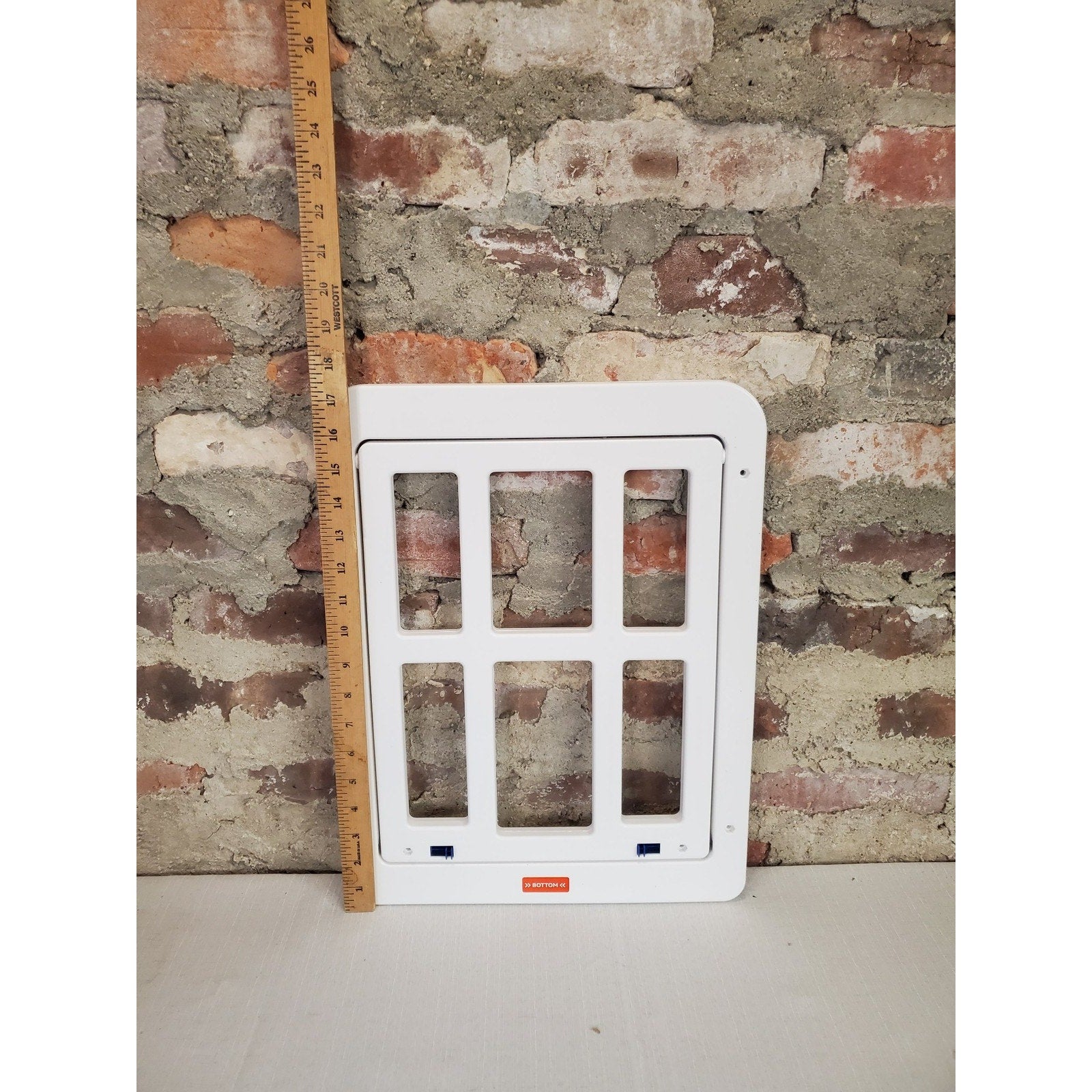 BOYTONG Screen Pet Door White 14 Inch Height 10 Inch Width Lockable Dog Cat Flap