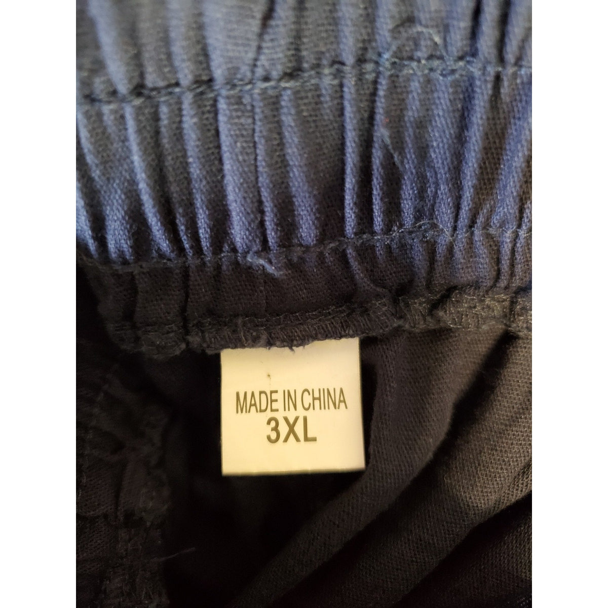 Womens Plus Size Pants 3X Navy Blue Elastic Waist Wide Leg Relaxed Fit Lounge