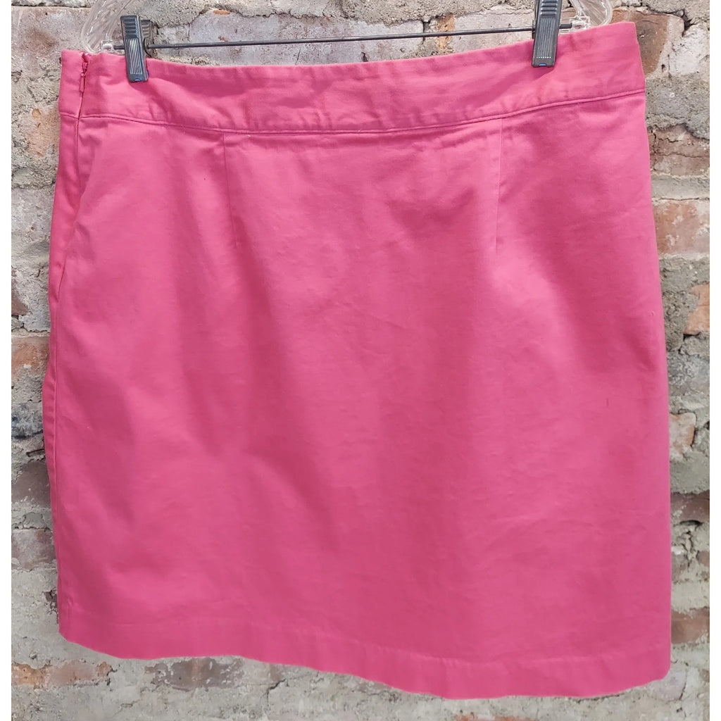 Worthington Womens Skirt Size 18 Pink Stretch Cotton Blend Pleated A Line