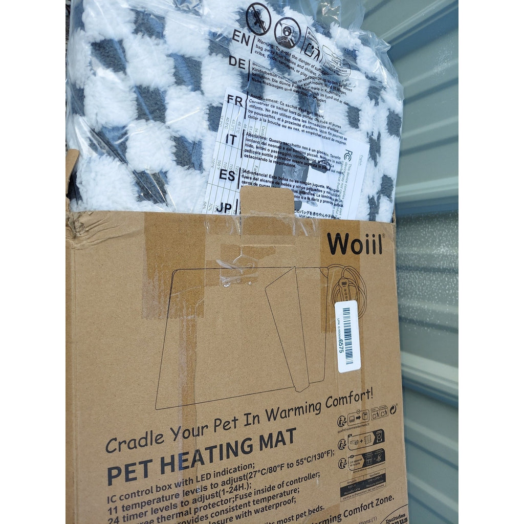 Pet Heating Mat Heated Pad Adjustable Temperature Timer Cat Dog