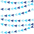 Janlaugh 6 Pcs Airplane Garland Travel Theme Blue Hanging Party Decoration
