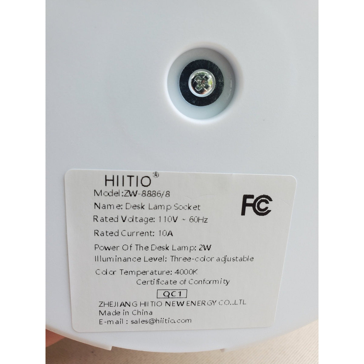 HIITIO Desk Lamp Power Strip USB Charger 3 Color Adjustable Night Light AC