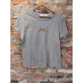 Vine and Valley Womens T Shirt 1X Plus Size Gray Embroidered Butterfly Short