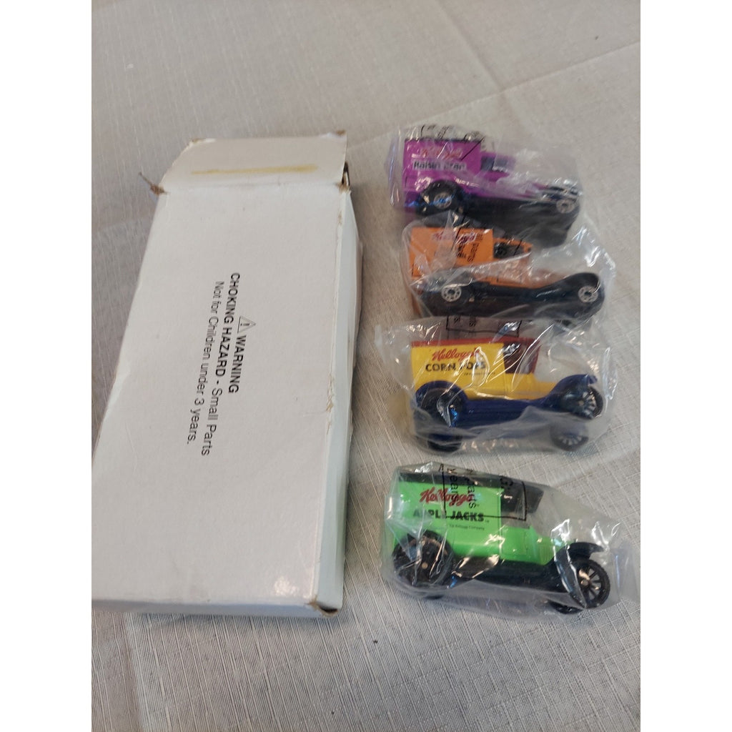 Kelloggs Cereal Cars Lot 5 New Sealed Apple Jacks Corn Pops Raisin Bran Toy