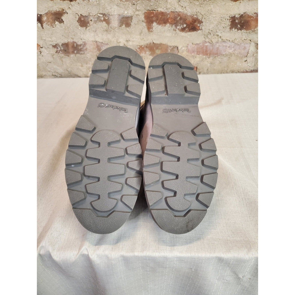 Timberland Womens Roll Top Boots US 8.5 Lavender Gray Waterproof Faux Fur Lined