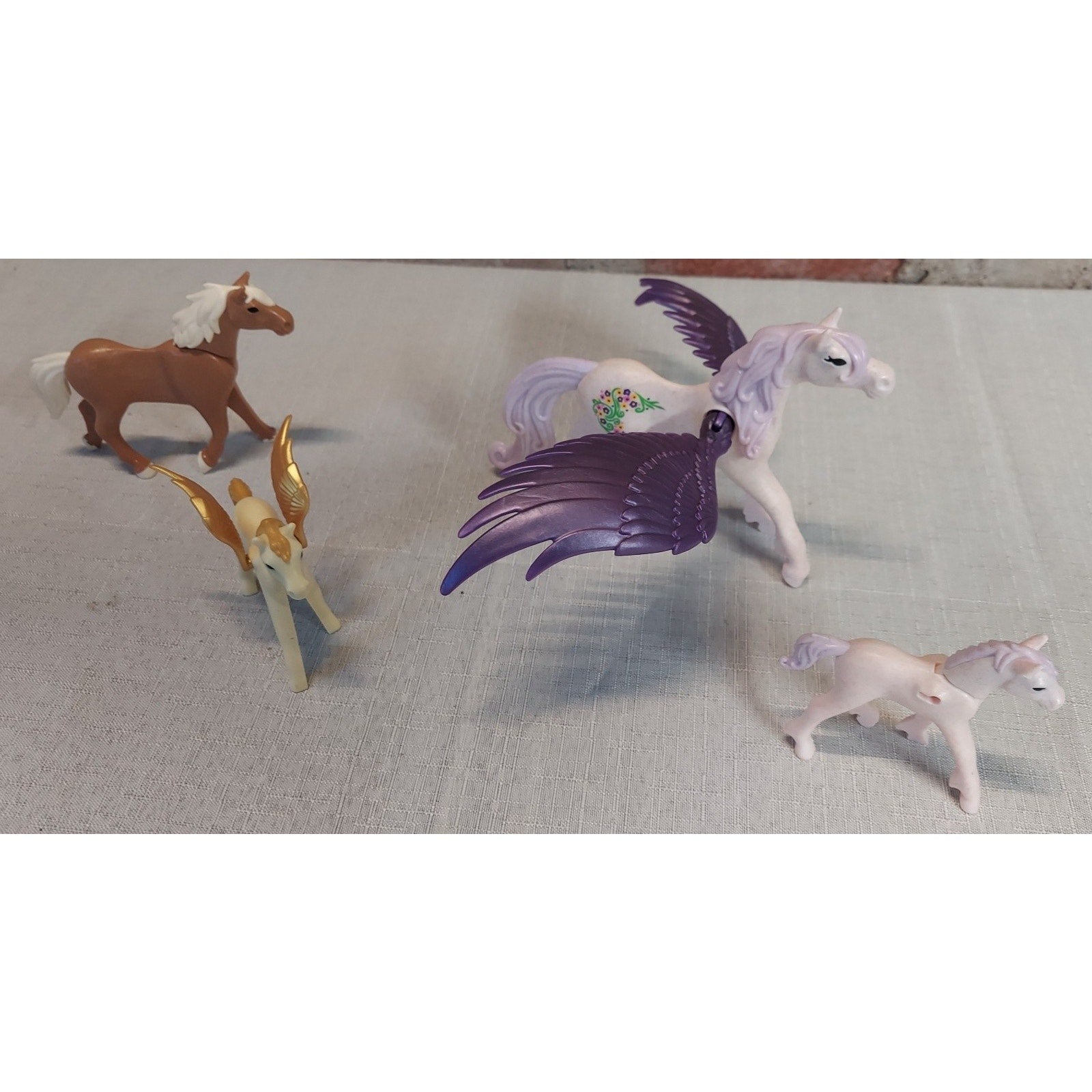 Schleich Horse Unicorn Pegasus Figures Foal Toy Animal Lot 4 White Brown Purple