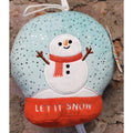Snowman Plush Snow Globe Ornament Let It Snow 6" Christmas American Greetings