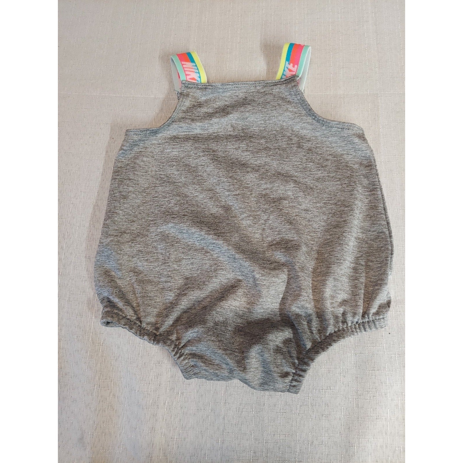 Nike Baby Romper One Piece Bodysuit 3M Gray Multicolor Dri-Fit Athletic