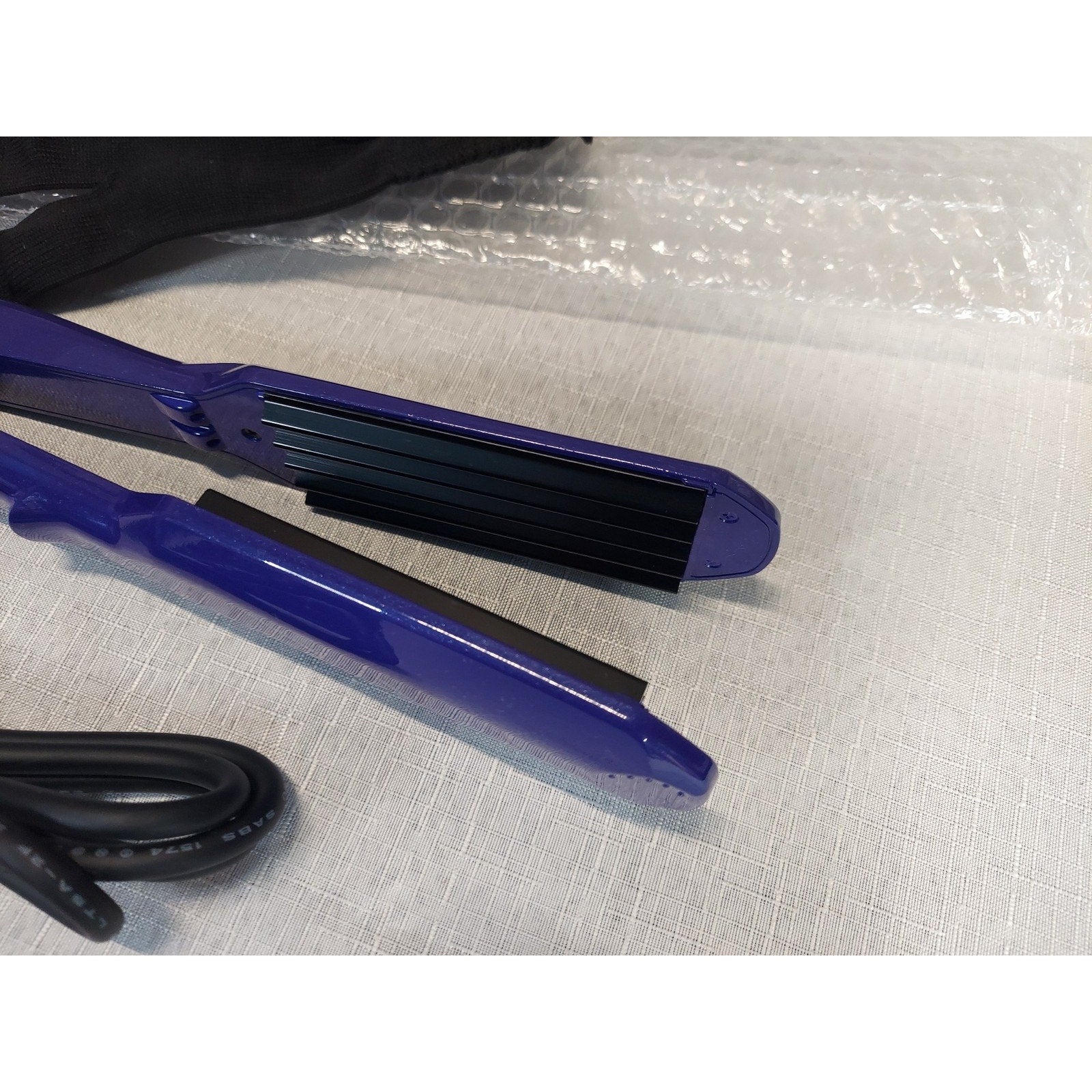 MB HAIR Hair Crimper Iron Wavy Texture Styling Tool Purple Heat Protectant Glove