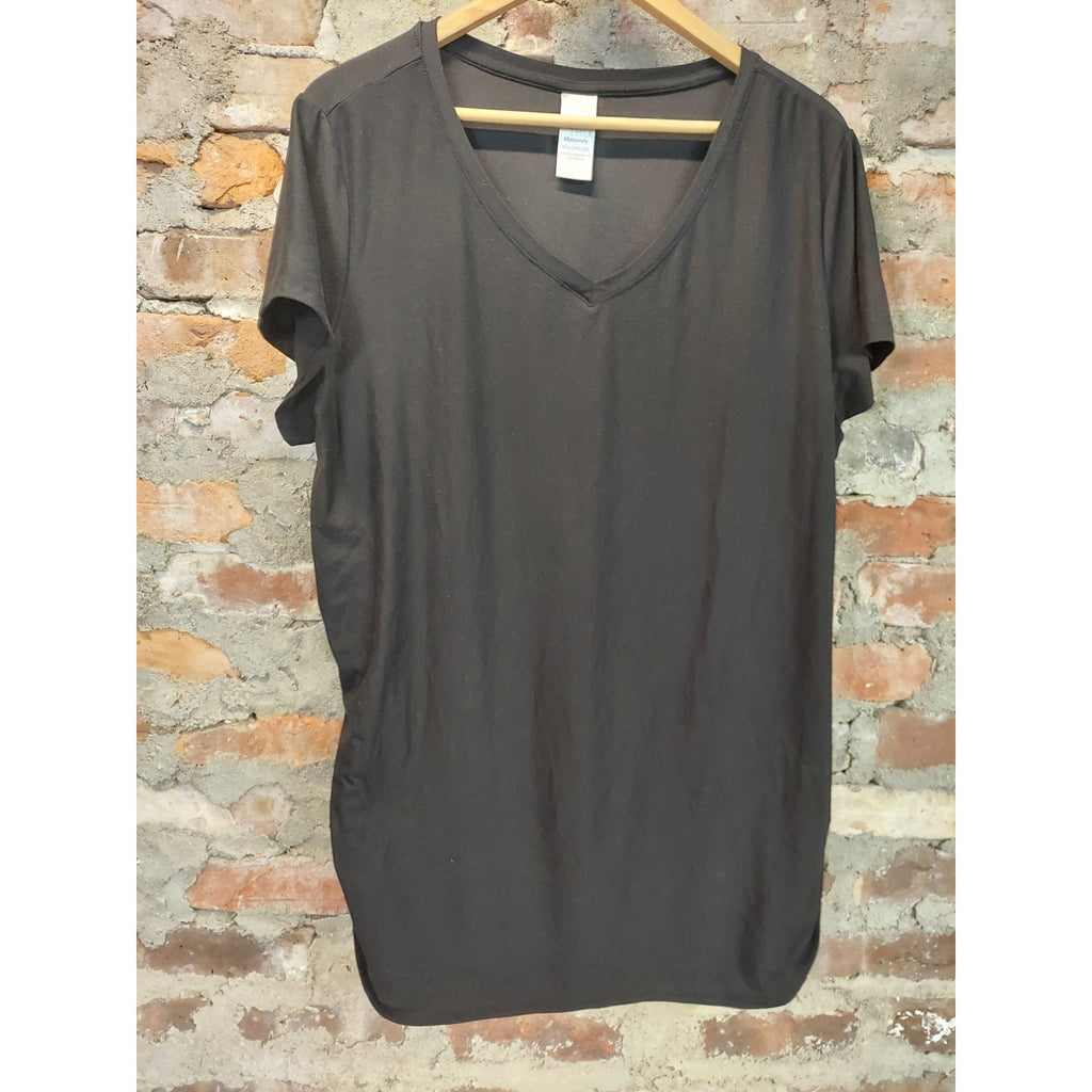 Time And Tru Womens Maternity T-Shirt XXL 2XL Size 20 V Neck Short Sleeve
