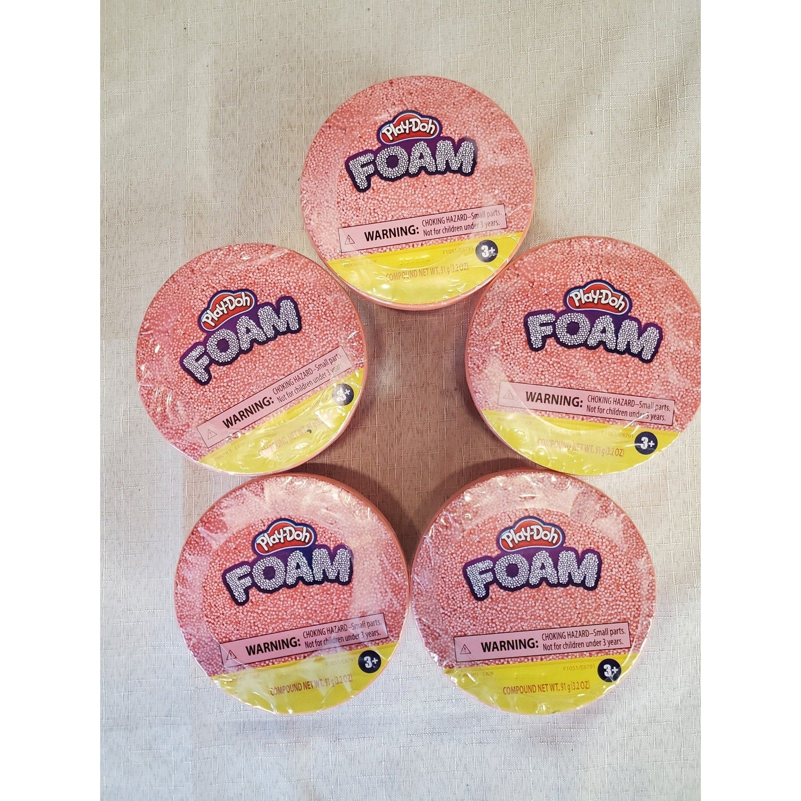 Play-Doh Foam 5 Pack Lot Pink 3.2oz Kids Sensory Craft Activity Toy New Sealed