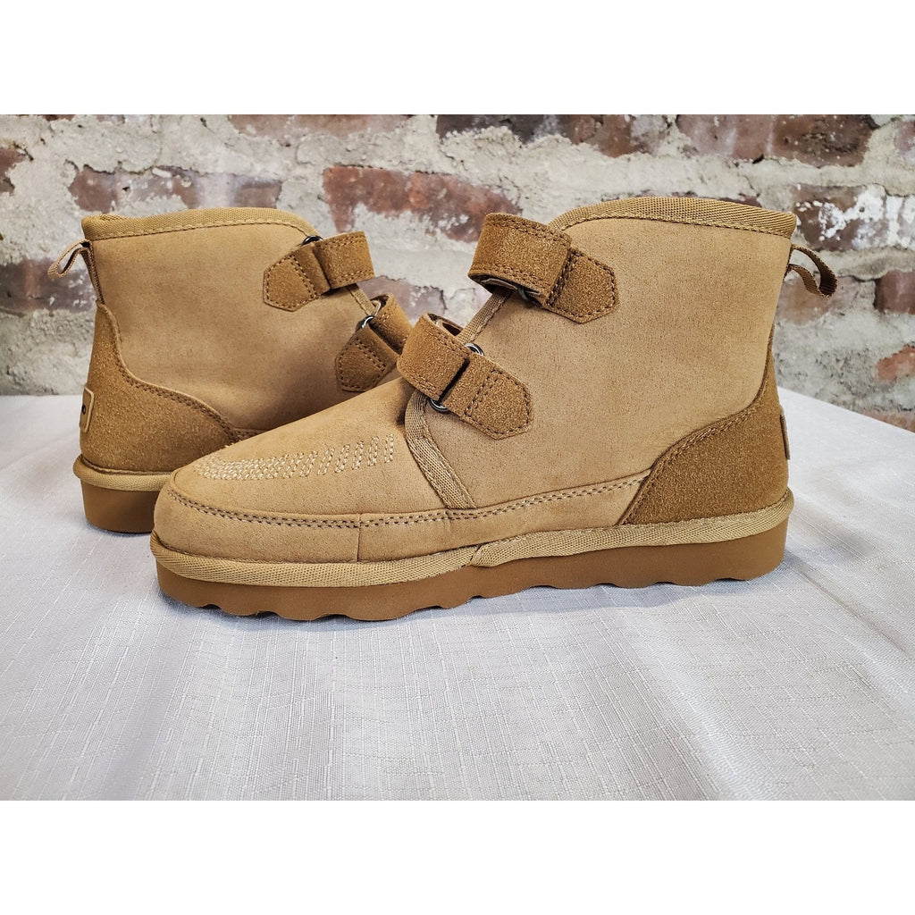 CENNID Womens Boots Size 7 Tan Suede Hook Loop Water Resistant Warm Lined