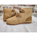 CENNID Womens Boots Size 7 Tan Suede Hook Loop Water Resistant Warm Lined