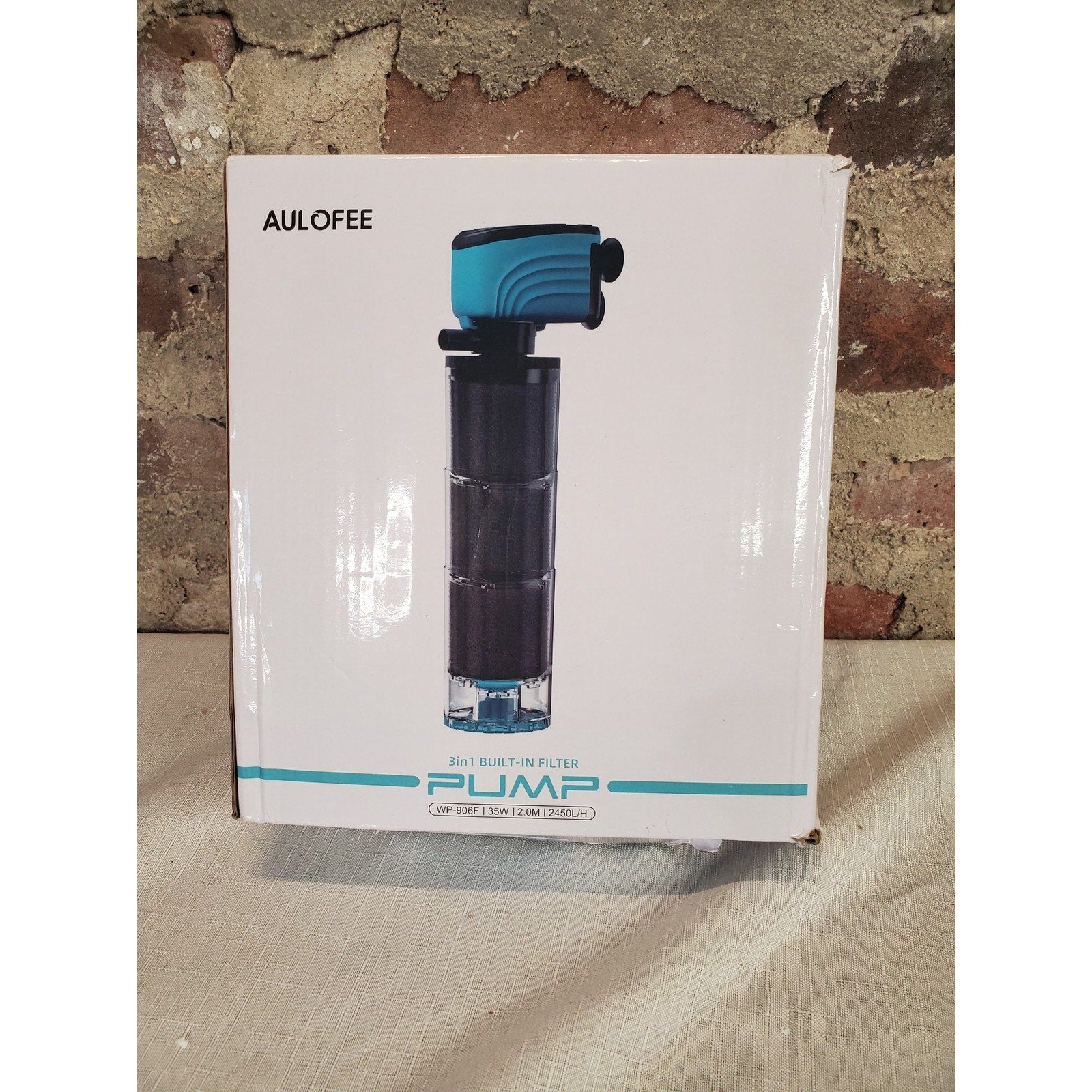 AULOFEE Aquarium Filter Pump 3in1 Built-in WP-906F 35W Submersible Water