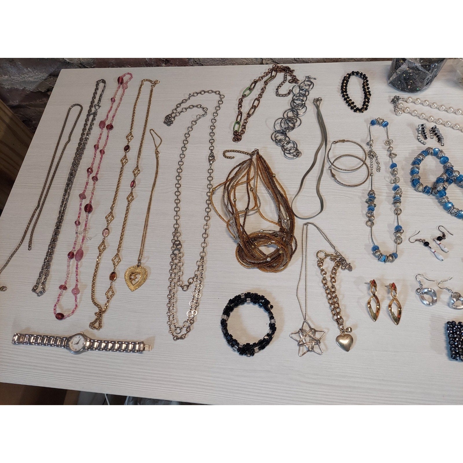 Costume Jewelry Lot Necklaces Earrings Bundle