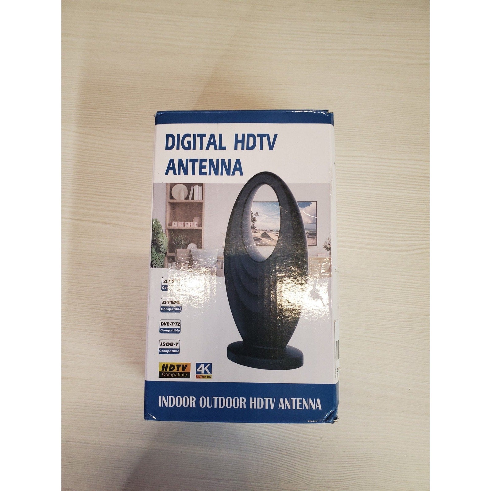 Digital HDTV Antenna Indoor Outdoor 4K ATSC Compatible DVB T T2 ISDB T