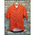 INBIKE Mens Cycling Jersey M Orange Short Sleeve Full Zip Pockets Reflective