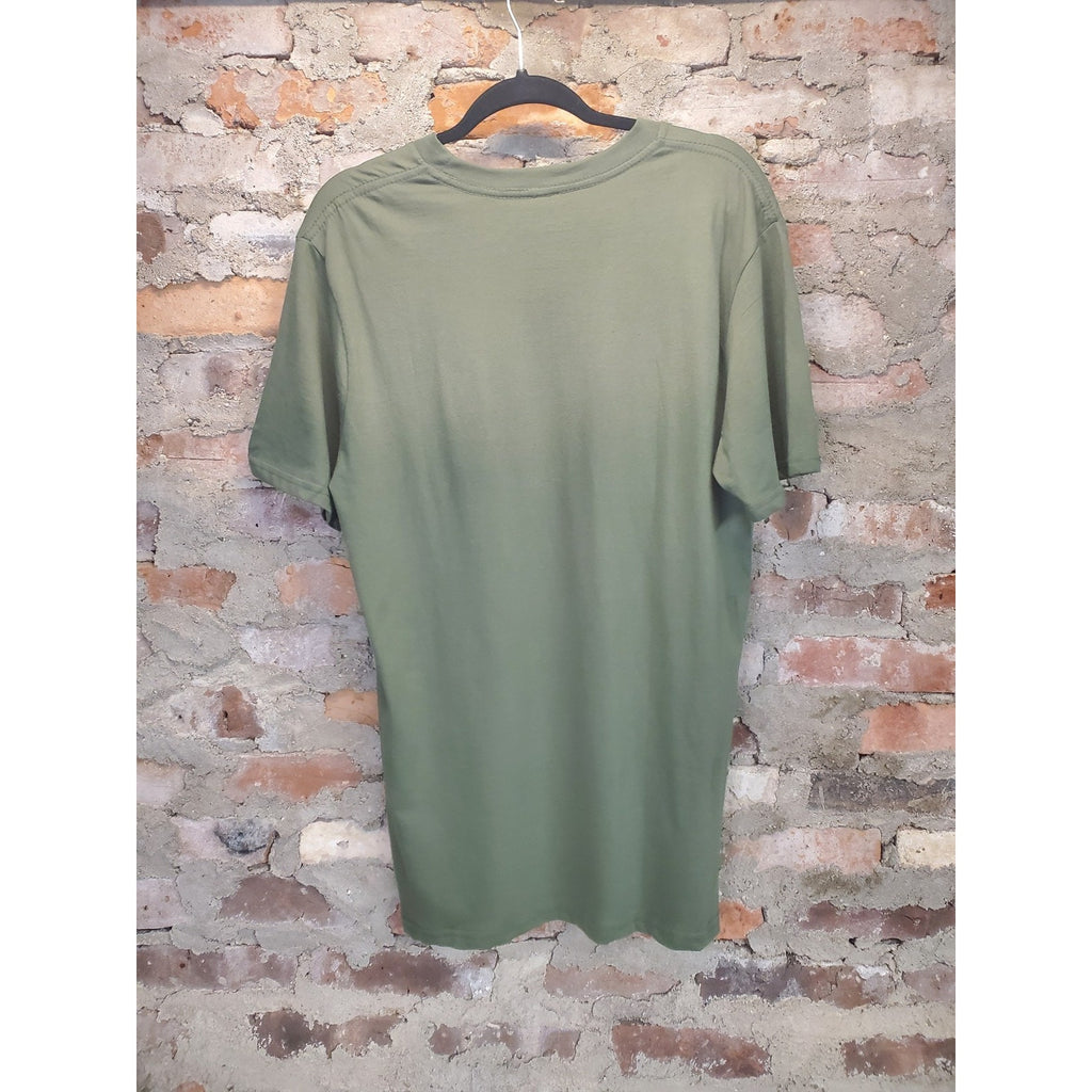 Outlash Wear Mens T Shirt M Olive Green Funny Graphic Tee Under New Management