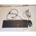 Targus Logitech Wired USB Keyboard Mouse Set Full Size Black Gray Computer