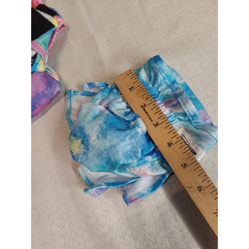 VUNCESSIN Dog Diapers Pet Wraps Belly Bands Small S Set of 3 Ruffle Butt Tie Dye
