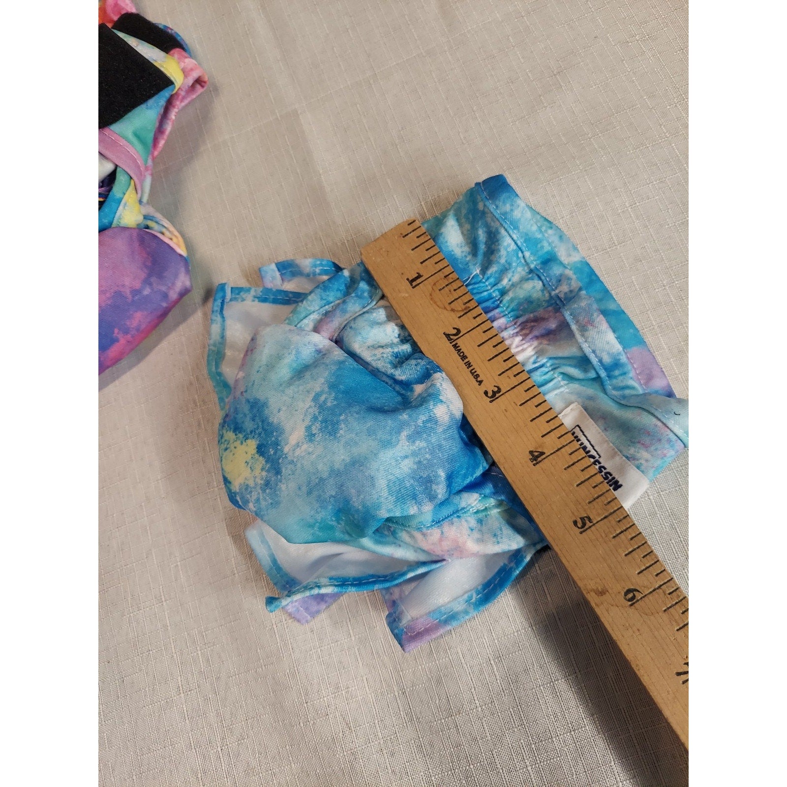 VUNCESSIN Dog Diapers Pet Wraps Belly Bands Small S Set of 3 Ruffle Butt Tie Dye