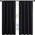63x42 Blackout Curtains Black 2 Panels Room Darkening Thermal Insulated New