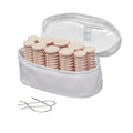 Conair Hot Rollers Travel Set 10 Piece Heated Hair Curlers Pink White