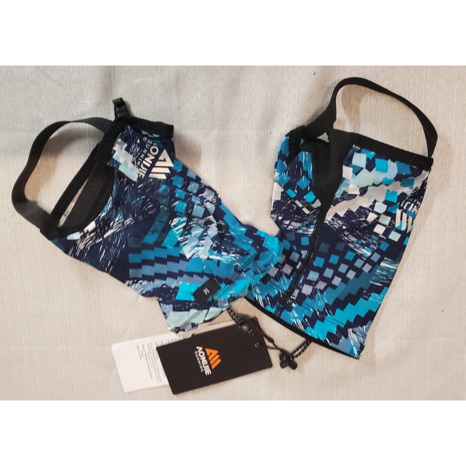 AONIJIE Unisex Running Gaiters M Blue Black NWT Trail Marathon Lightweight