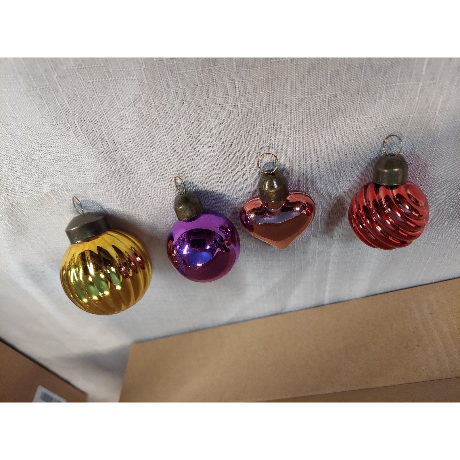 Christmas Ornaments Multicolor Mercury Glass Holiday Tree Decor Lot Vintage Look