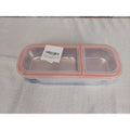 Stainless Steel Divided Lunch Box Food Container 700ML Leakproof Orange Seal