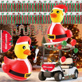 HUNGDAO Golf Cart Christmas Parade Decoration Kit Inflatable Santa Duck Set