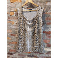 Fashion Bug Womens XL Snakeskin Print Cowl Neck Sleeveless Tank Top