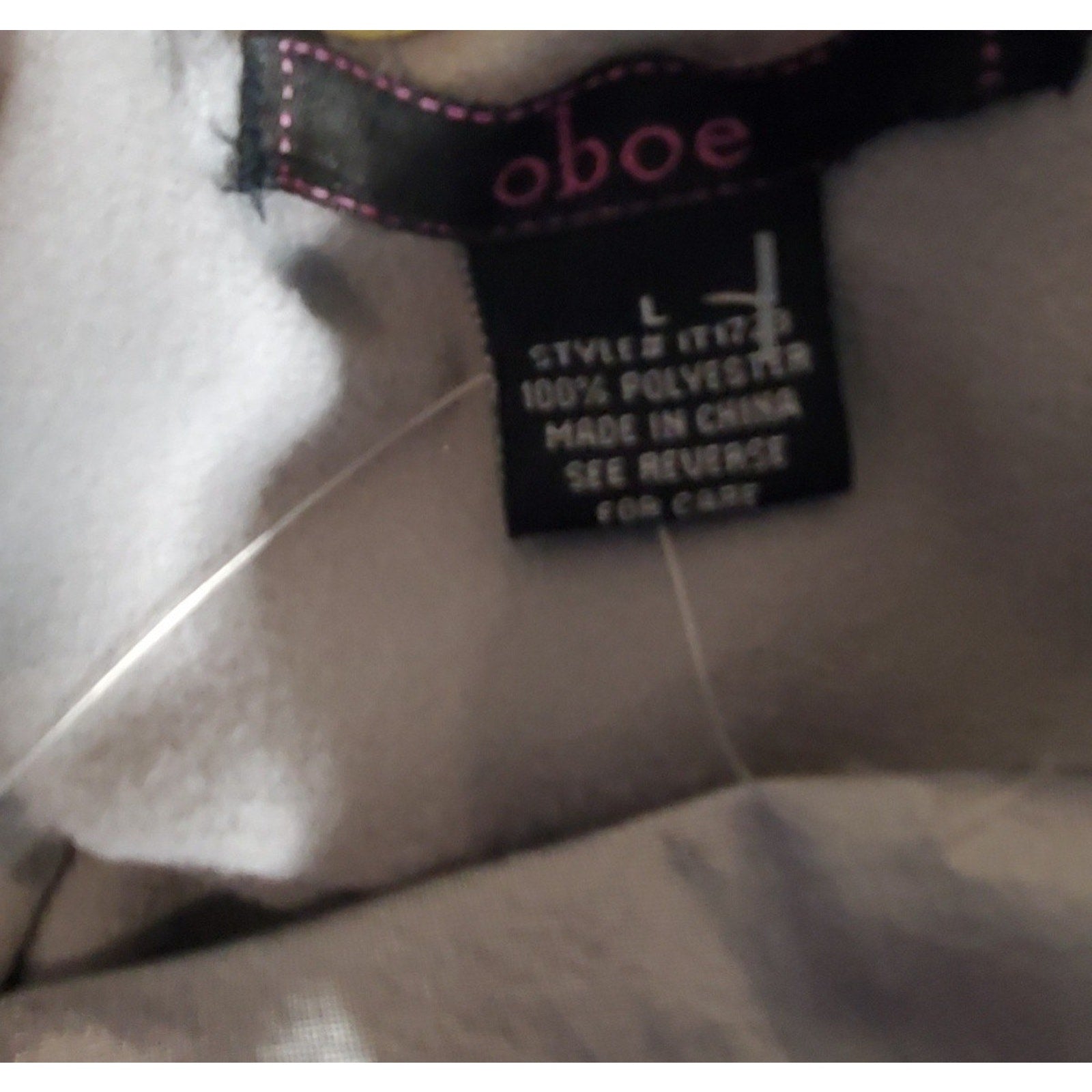 Oboe Girls Silver Jacket L Puff Sleeve Tie Waist Collared Polyester