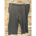 Karen Scott Sport Womens Capri Pants 1X Black Cotton Blend Drawstring Pockets