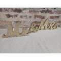Mr & Mrs Gold Glitter Wedding Engagement Anniversary Table Decor Sign