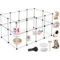 Small Animal Playpen Hamster Guinea Pig Hedgehog Kitten Modular 24 Pack Clear