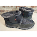 Mens Snow Boots US 14 Dark Gray Waterproof Warm Fur Lined Winter Hook Loop