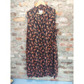 Basic Editions Plus Womens Shirt Dress Size 2X Black Floral Sleeveless Rayon