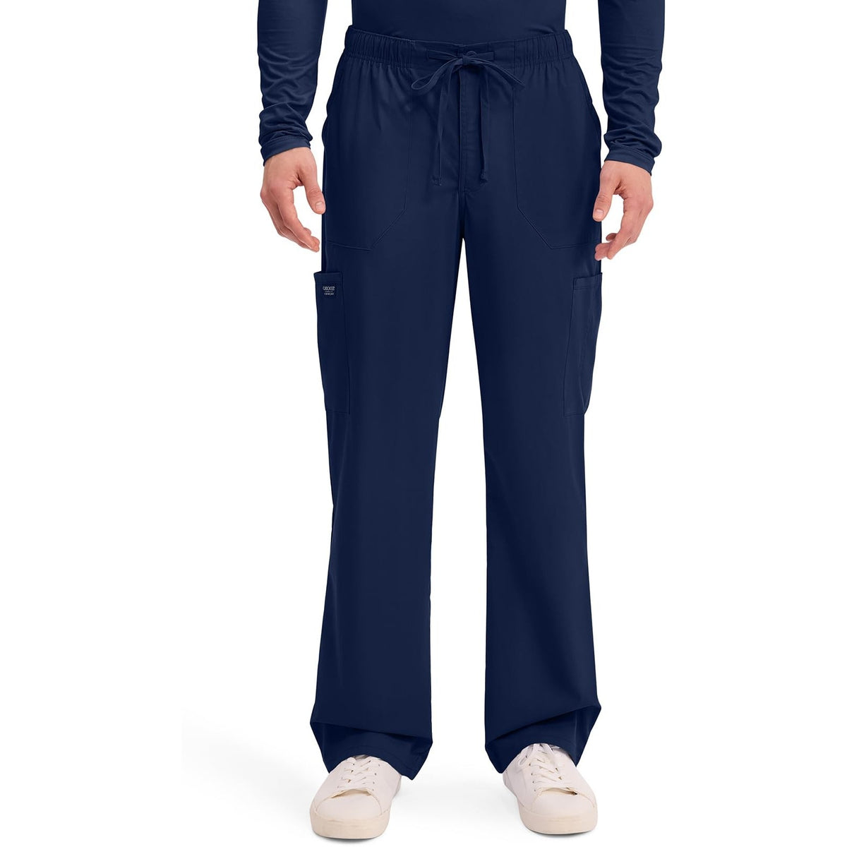 Cherokee Workwear Mens Scrub Pants S Navy Blue WW190 Drawstring Cargo NWT