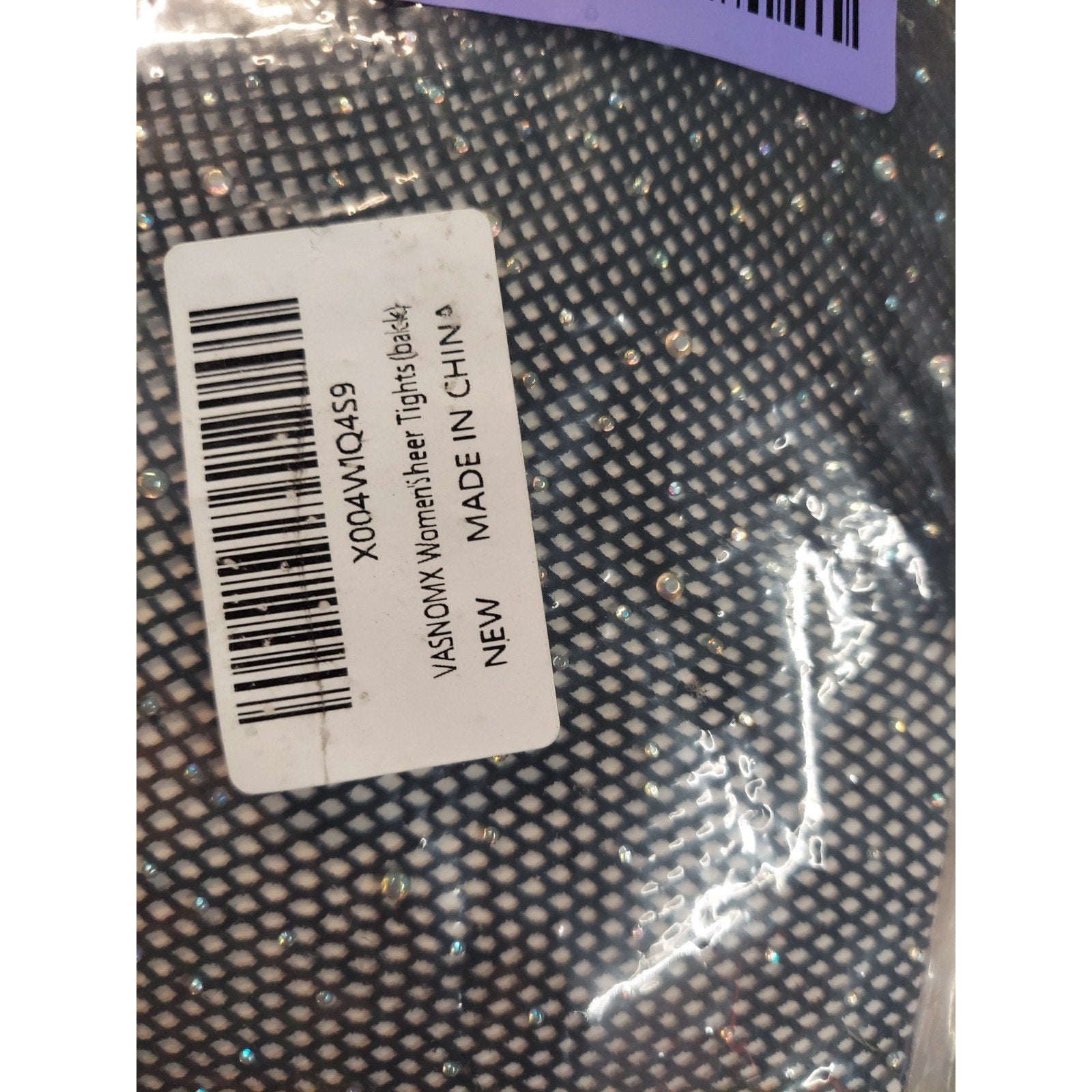 VASNOMX Womens Fishnet Tights Rhinestone Sparkly Sheer Black Hosiery
