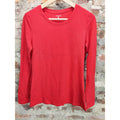 Amazon Essentials Womens Long Sleeve T Shirt S Red Crewneck Solid Basic