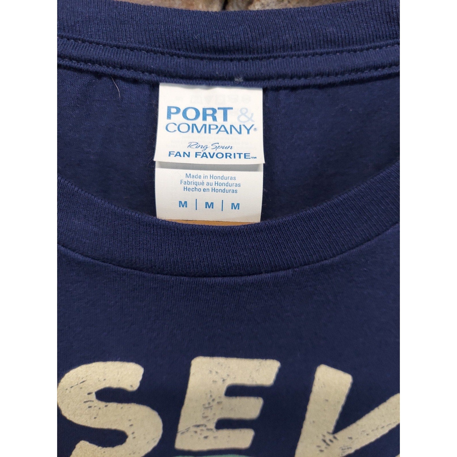Port Company mens sz M 67 T Shirt Six Seven Bruh Dabbing Kid Graphic Navy Blue