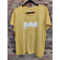 Gap Womens T-Shirt XXL Yellow Logo Graphic Tee Crewneck Short Sleeve