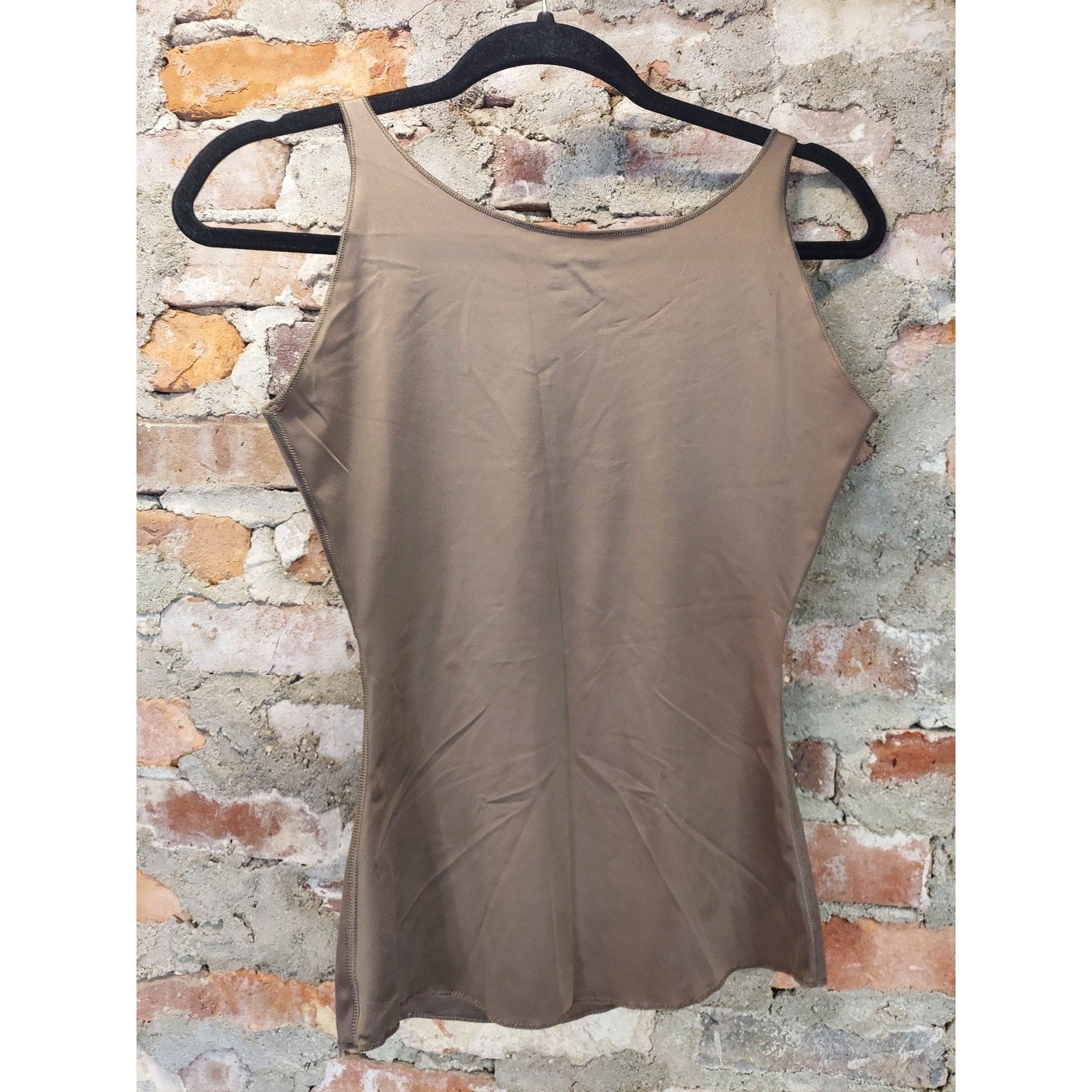 SPANX Womens Shapewear Tank Top M Brown Tan Smooth Stretch Shaper Camisole