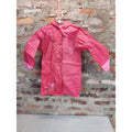 Barbie Girls Hooded Raincoat Pink Rain Jacket Slicker Snap Front Graphic