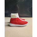 Kids High Top Knit Sock Sneakers Red White US Size 12 EU 30 Slip On Athletic